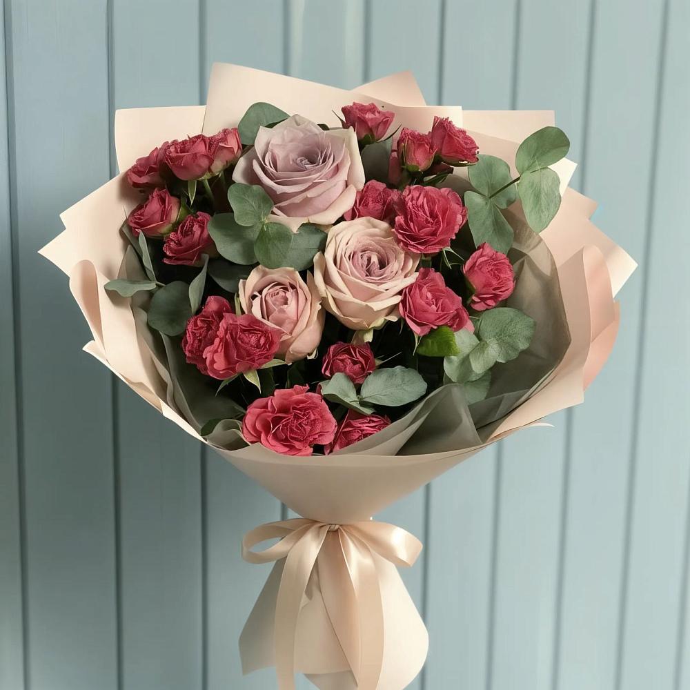 Букет цветов из: Гвоздики и Розы в Ишеевке