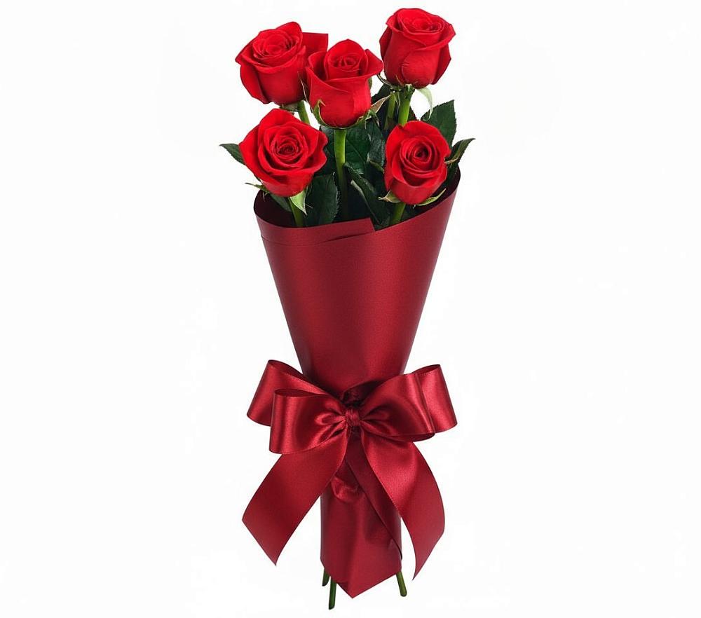 Букет 5 Красных роз Эдлесс Лав в Ишеевке