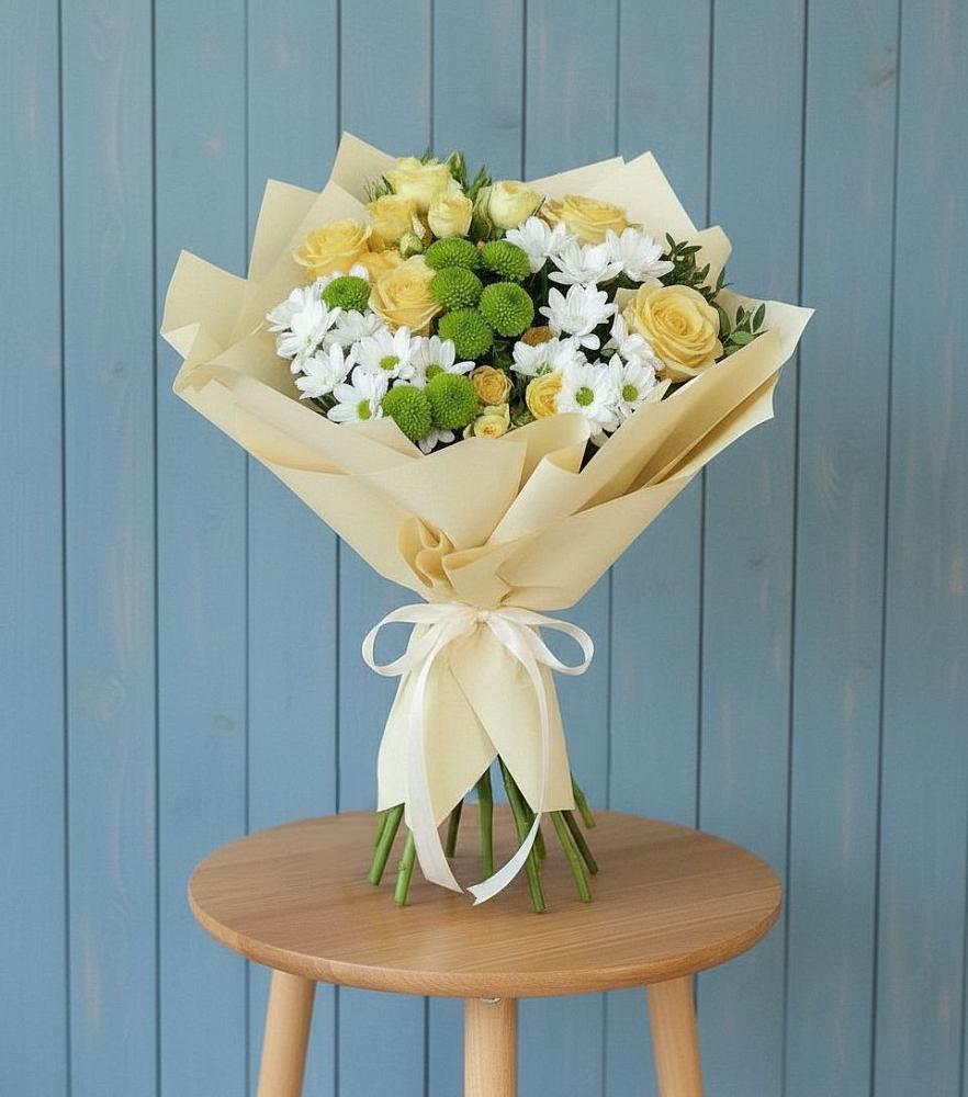 Букет цветов из: Хризантемы и Розы в Ишеевке