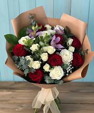 Букет цветов из:  Розы и Альстромерии в Ишеевке