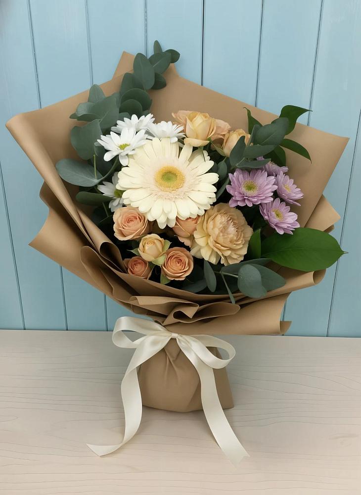 Букет цветов из: Герберы и Хризантемы в Ишеевке