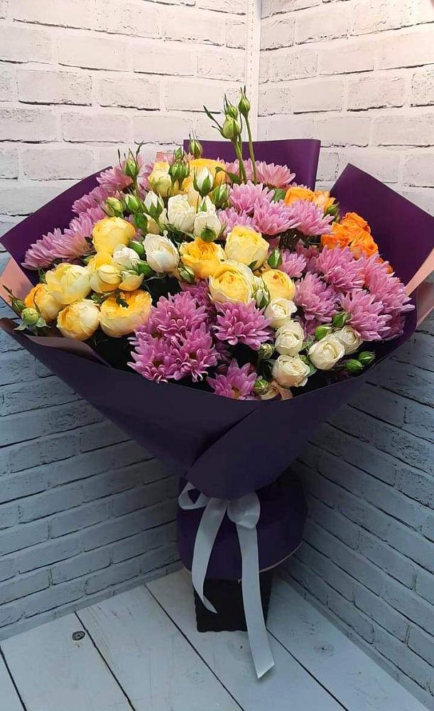 Букет цветов из: Хризантемы и Розы в Ишеевке