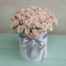 Цветочная композиция из Розы в шляпной коробке #REPLACE_PRED# Ишеевке