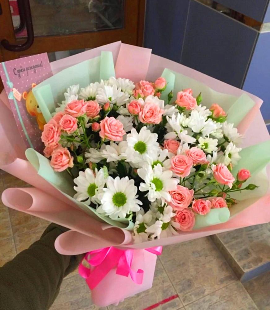 Букет цветов из: Розы и Хризантемы в Ишеевке