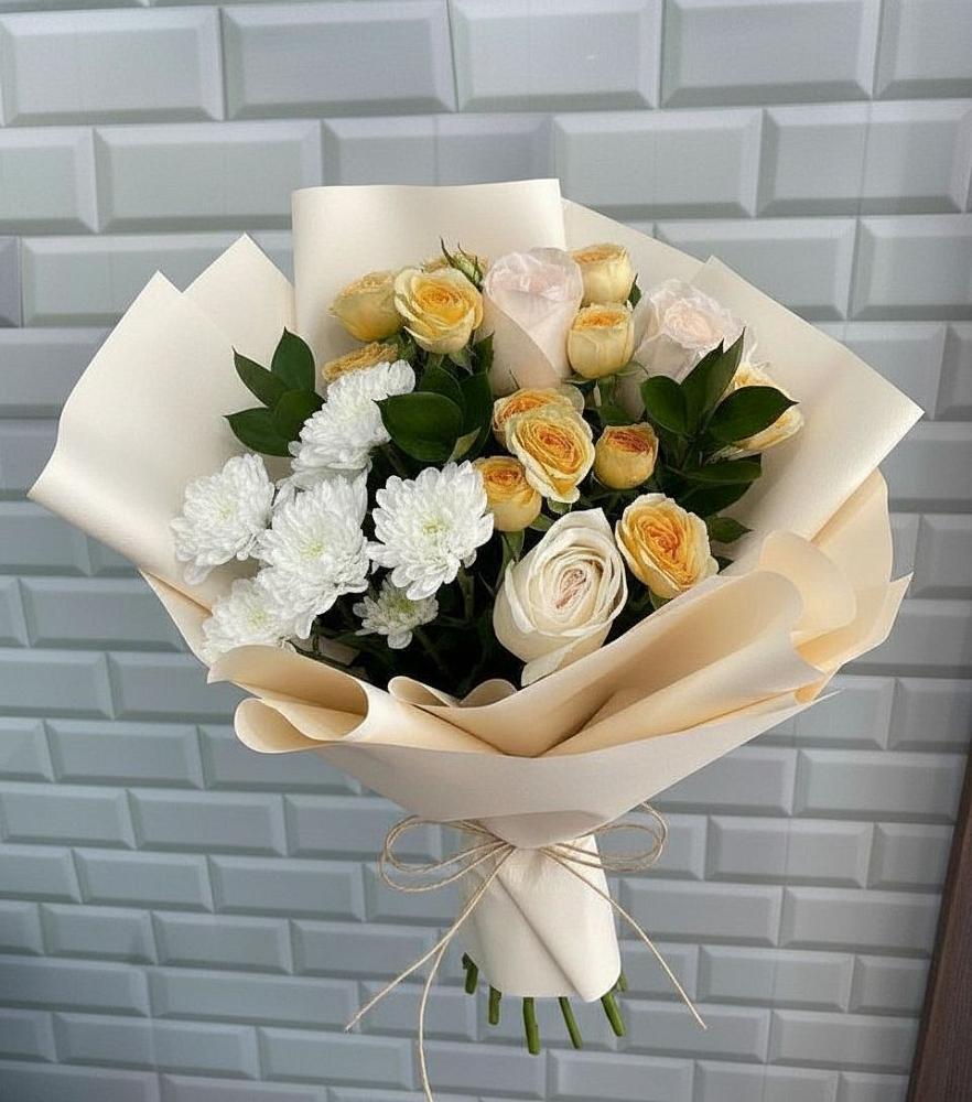 Букет цветов из: Розы и Хризантемы в Ишеевке