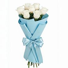 Букет 7 белых роз Проуд в Ишеевке