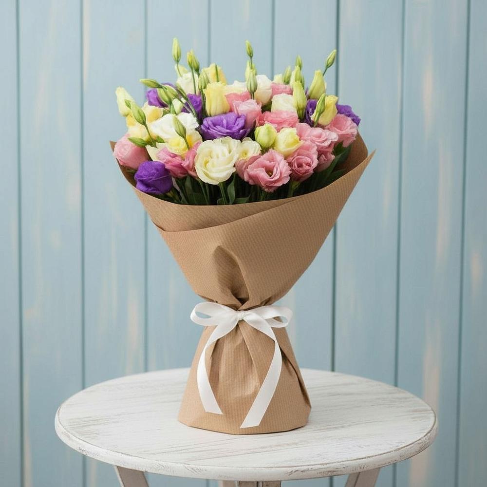 Букет цветов из: Лизиантусы в Ишеевке