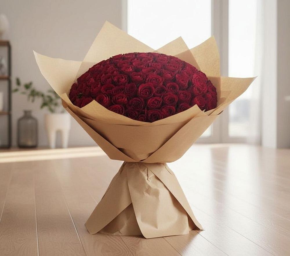 Букет 101 Красная роза в Ишеевке