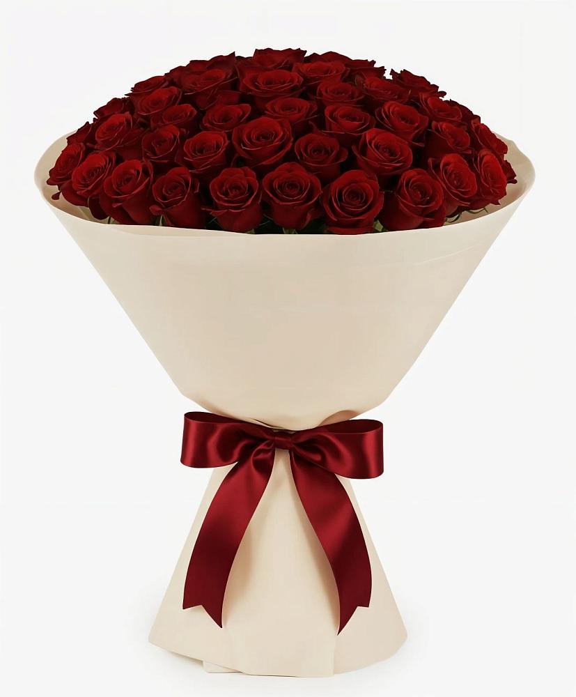 Букет 101 Бордовая роза Блэк Бакарра в Ишеевке