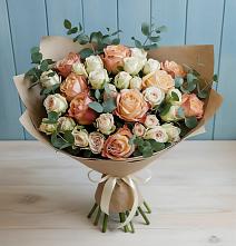 Букет цветов из:  Альстромерии и Розы в Ишеевке